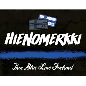 HIENOMERKKI, Thin Blue Line -velcro merkki, Grey